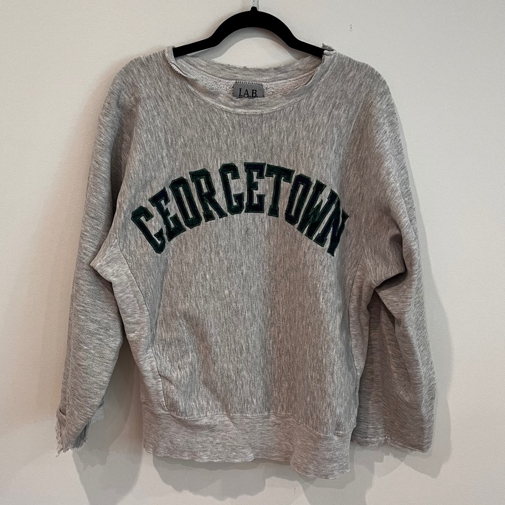 Vintage '90s Grey Georgetown Crewneck Sweatshirt Size Large
